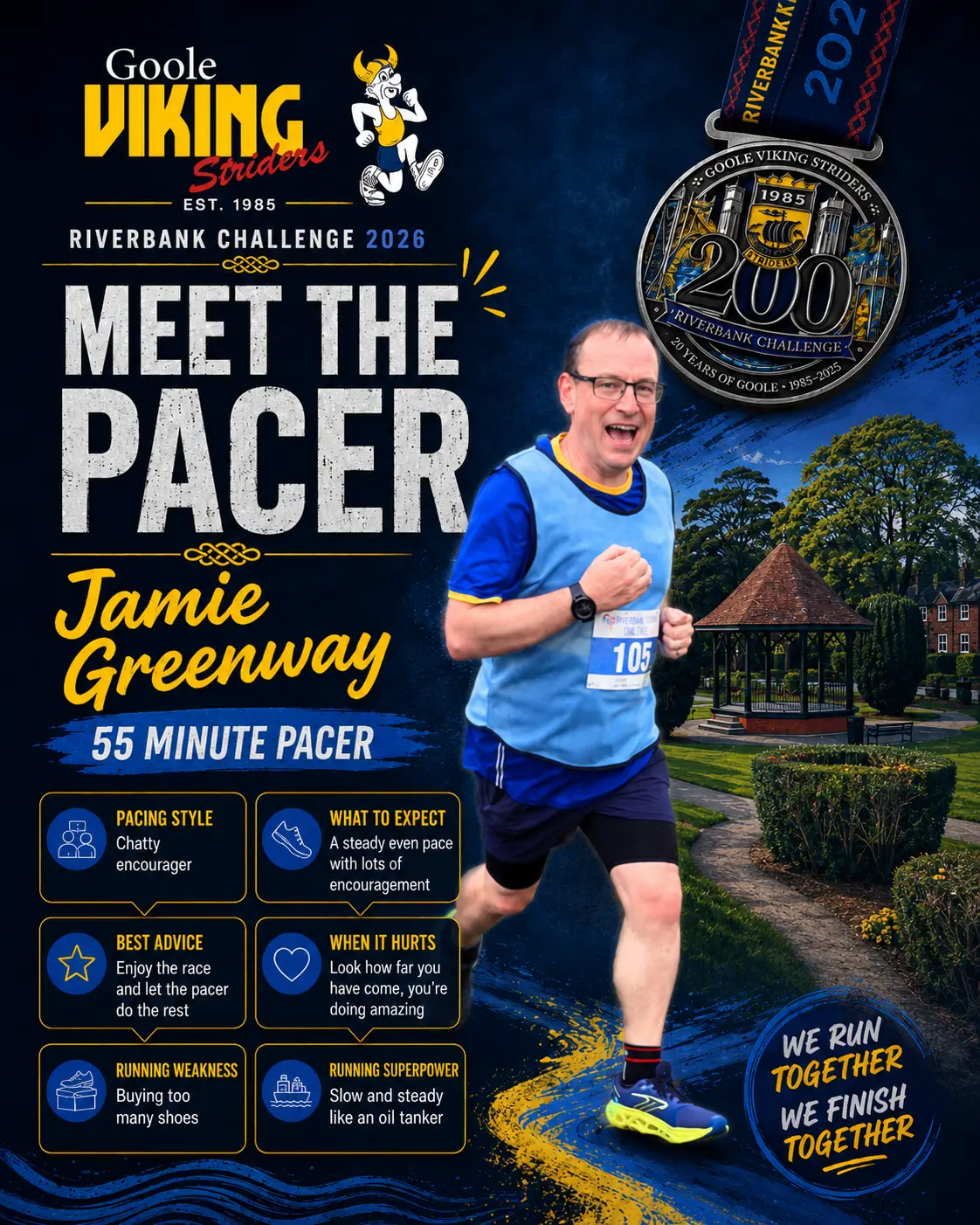 Jamie Greenway, 55 min pacer