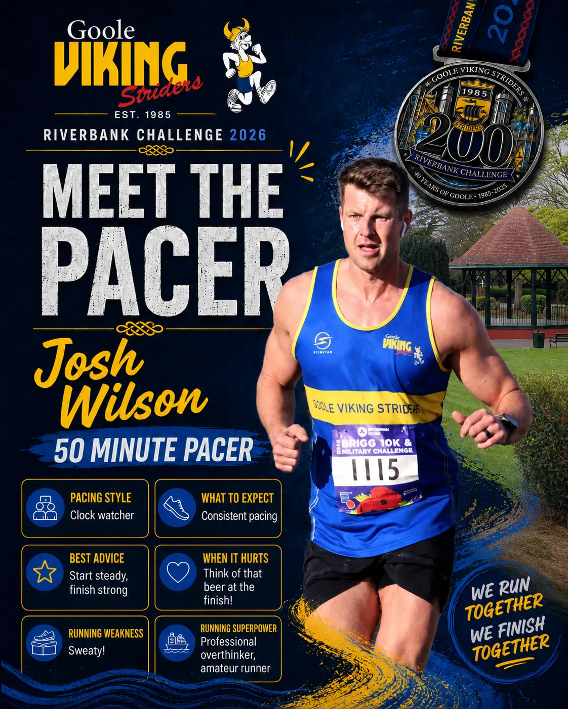 Josh Wilson, 50 min pacer